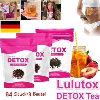 3X Lulutox Tee-Gewichtsverlust,Hilft Blähungen Zureduzieren Detox Energizing Tee