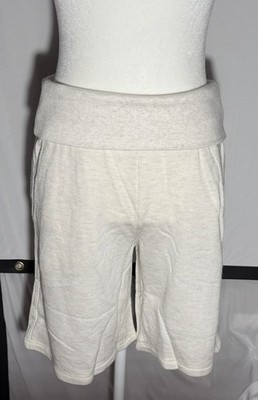 American Eagle Aerie Keep It 100 Terry Fold Over Shorts NWT  Oversized XS Ivory