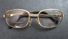 Vintage 1/20 12k Gold Filled West Germany Glasses Frames Textured Arms  Rims