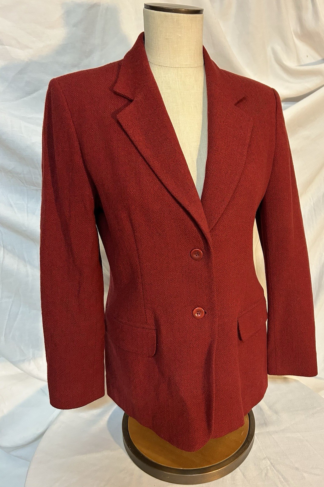 Vintage Pendleton 100% Wool Two Button Blazer Bur… - image 1