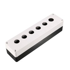 Push Button Switch Control Station Box 22mm 6 Button Hole Waterproof White Black