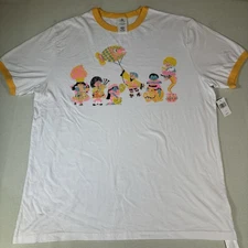 Walt Disney World 50th Anniversary Small World Ringer Shirt Limited Sz Large NEW