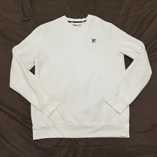 Fila Crewneck Pullover White Mens Small