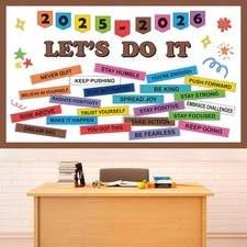 Welcome Back to School Bulletin Board Motivational Classroom Decorations Set ...