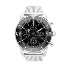 BREITLING SUPEROCEAN HERITAGE CHRONOGRAPH 44MM REF. A13313 BLACK DIAL...