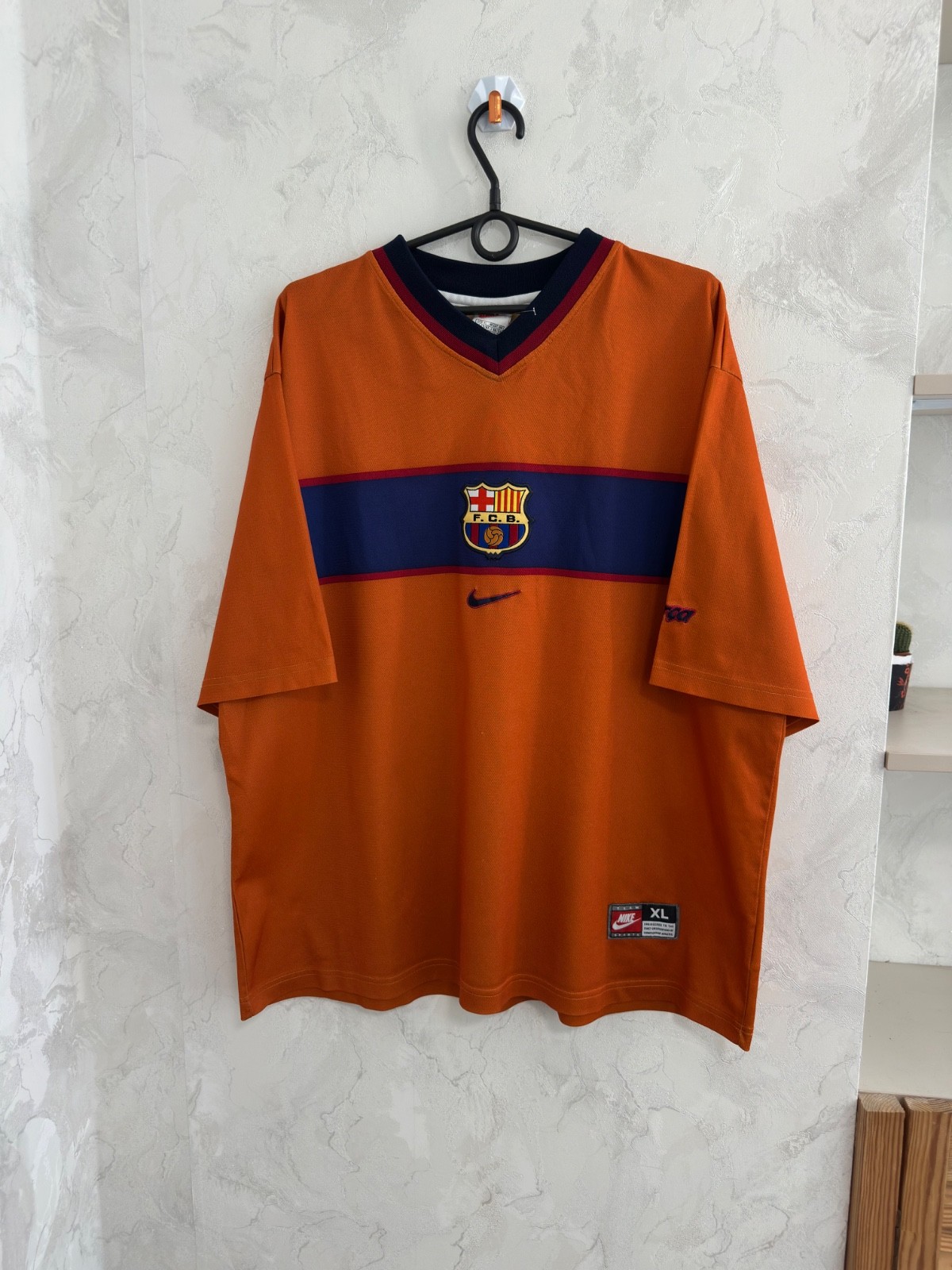 Vintage 1998-99 FC Barcelona Nike Away Football Shirt Jersey FCB Size XL