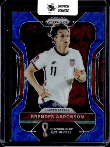 2022-23 Panini Prizm World Cup Brenden Aaronson Choice Blue #/135 USA