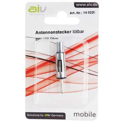 AIV Antennen-Stecker DIN 150 Ohm RG58 Crimp Löt Reparatur Konfektion Montage SET - Bild 1 von 3