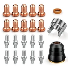 ARCCAPTAIN 23Pcs IPT60 Plasma Cutter Torch Consumables, .040" Plasma Cutter A...