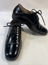 Florsheim Boy's Lace Up Dress Shoes Size 3.5 Youth Some Scuffs Cap Toe Oxford