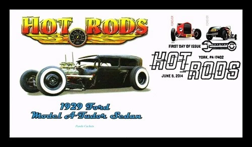 DR JIM STAMPS US COVER HOT RODS FIRST DAY ISSUE COMBO PANDA CACHET