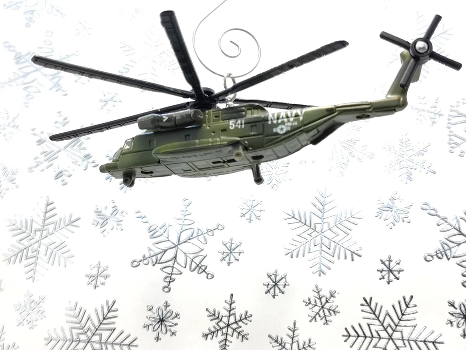 USAF NAVY Sikorsky MH-53M Pave Low Helicopter Custom Christmas Ornament Army - Image 4 of 4