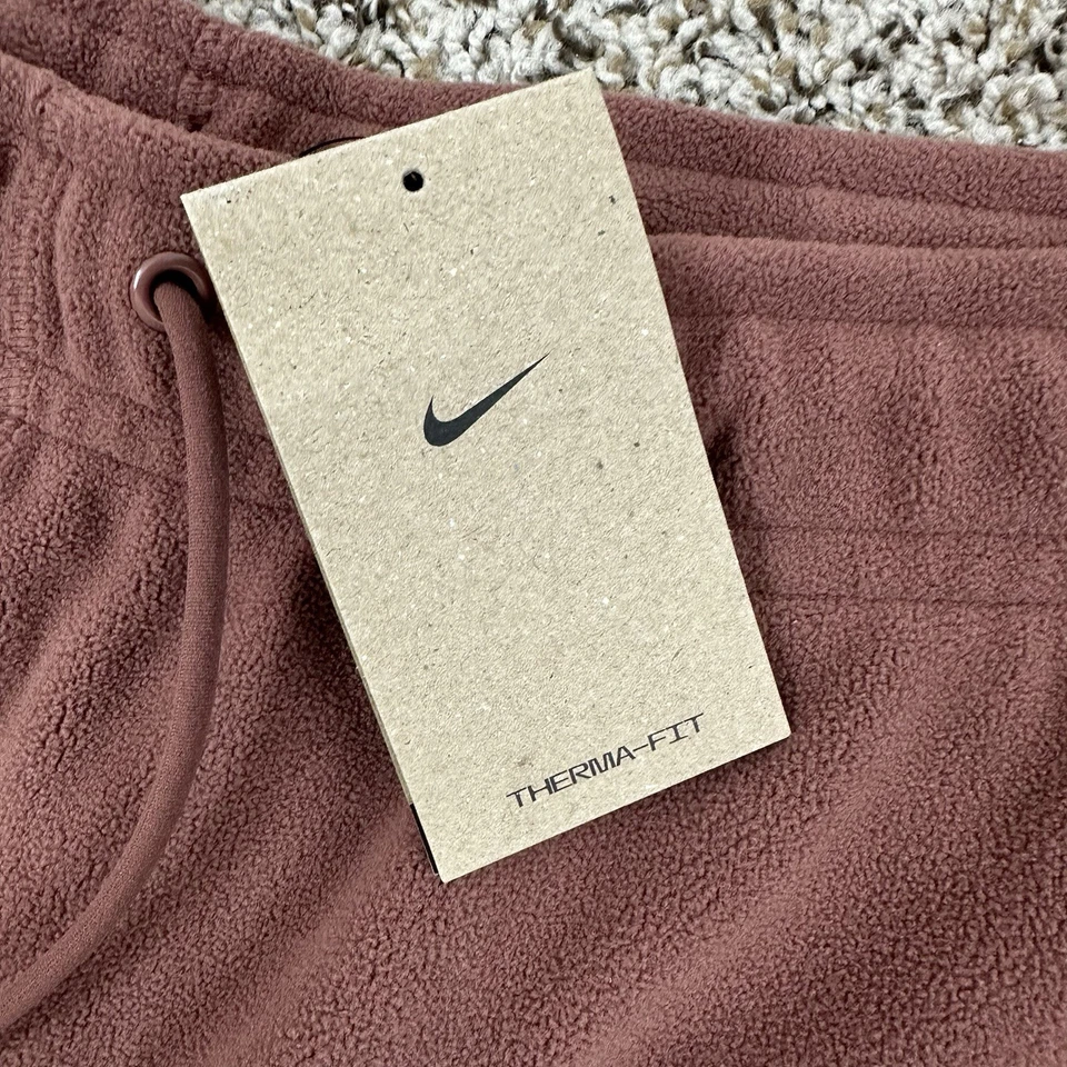 Pantalones deportivos Nike Therma-Fit holgados tiro alto polar para mujer talla XL rojo sepia Foto 4 de 4