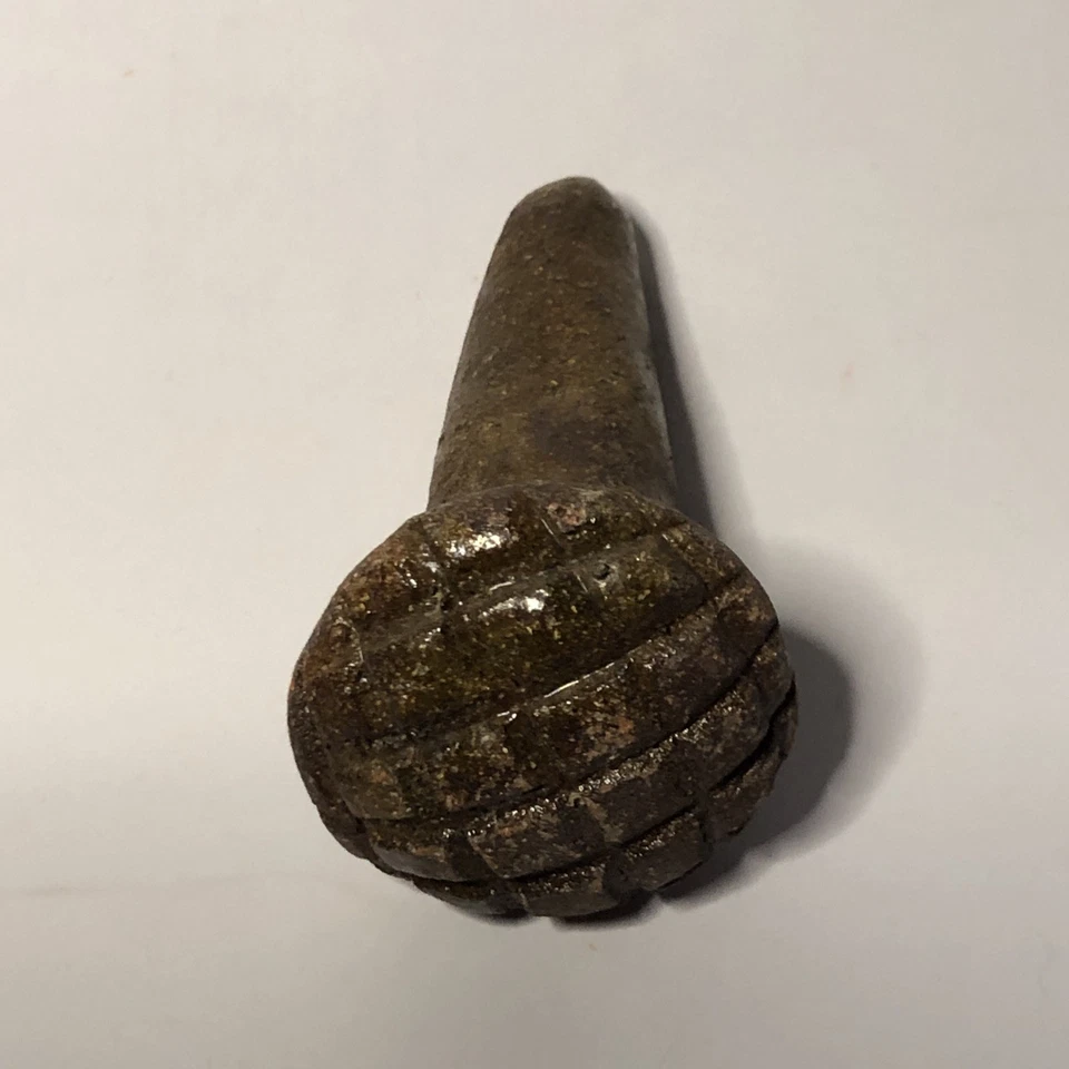 罕见 VNTG 7 英寸 Molcajette Tejolote 砂浆陶瓷杵墨西哥手工研磨机 — 第 3/4 张图片