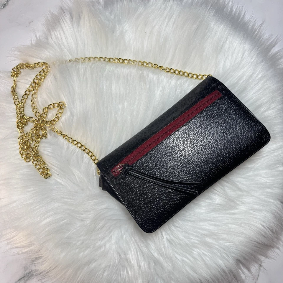 CHANEL caviarskin  chain Wallet mini BLACK leather  cross body vintage mini  bag - Image 3 of 4