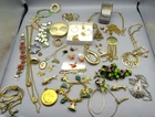 Vintage Costume Jewelry Lot-30+pcs-Estate Find Necklaces, Bracelets Rings & More