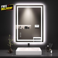 24x32 LED Bathroom Mirror with Lights Anti Fog Dimmable Backlit Front Lit ETL