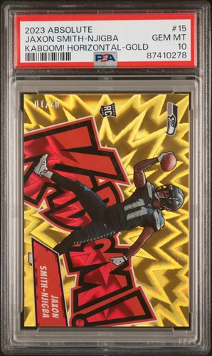 2023 Panini Absolute Kaboom! Jaxon Smith-Njigba #15 PSA 10 Gold Rookie /10