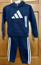 Adidas Boys 2 Pc Hoodie Jogger Set, 2T NWT, MSRP 54