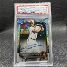 2025 Bowman Draft Ike Irish Auto HTA Choice Refractor /150