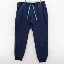 Figs Pants Women's 2XL Tall Blue Zamora FreeX Jogger Scrub Nurse Doctor Medical