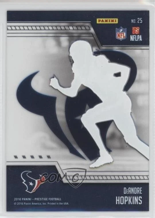 2016 Panini Prestige Team Logos DeAndre Hopkins #25 - Image 2 of 2