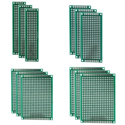 PCB Lochraster Leiterplatten doppelseitig Universal 12 Stück pro Kit DIY