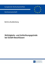 Nichtigkeits- und Anfechtungsgründe bei GmbH-Beschlüssen Bettina Buddenberg Buch