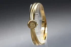 [Exc+5] Vintage SEIKO 1E20-0660 Gold Quartz Bangle Women’s Watch From Japan