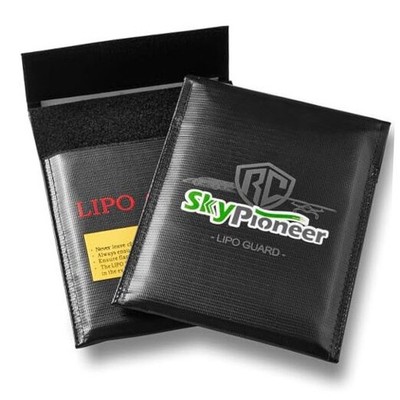 2 Pack Lipo Safe Bags, Fire Retardant Lipo Battery Bag, 6.9''x9'' Black, 