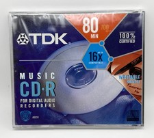 TDK Music CD-R 16X 700 MB CD-R80TWNCX 80 Minutes NEW SEALED