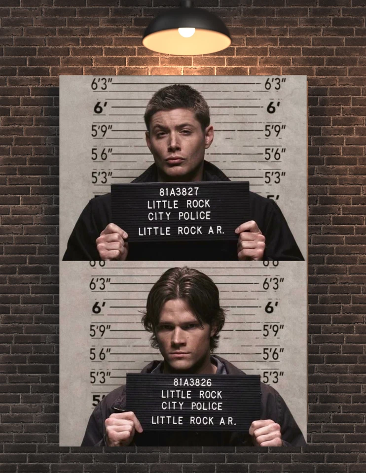 Supernatural Sam & Dean Winchester Mugshot poster