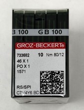 10 Needles 46x1 #80 Sub. for 12x1 Singer 12 & most Transverse Shuttle Machines