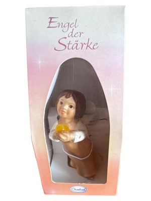 Goebel Engel der Stärke Porzellan Dekofigur Beige 7,5 cm