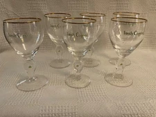Waterford Barware Irish Coffee Stemmed Glasses Green Shamrock Gold Trim Set of 6