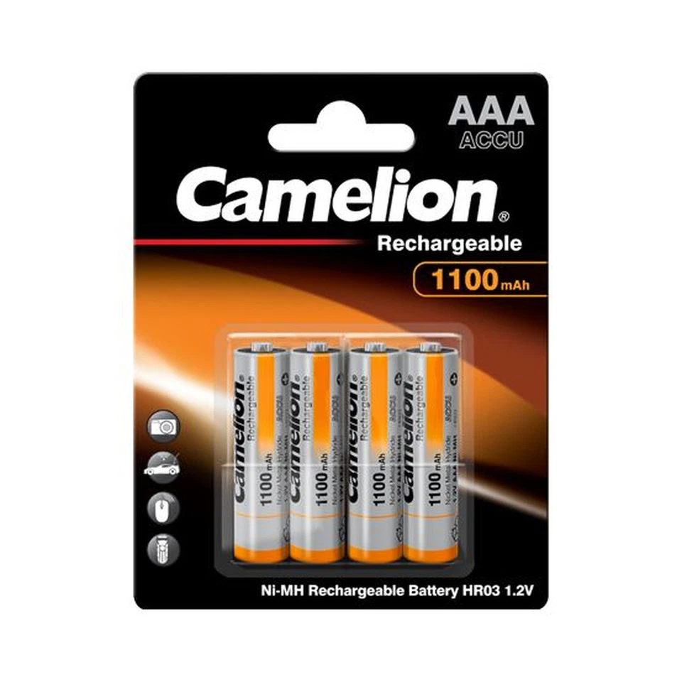 Camelion AAA Micro HR03 Ni-MH 1100mAH 1,2V Akku für Telefon, Computermaus usw. - Bild 2 von 4