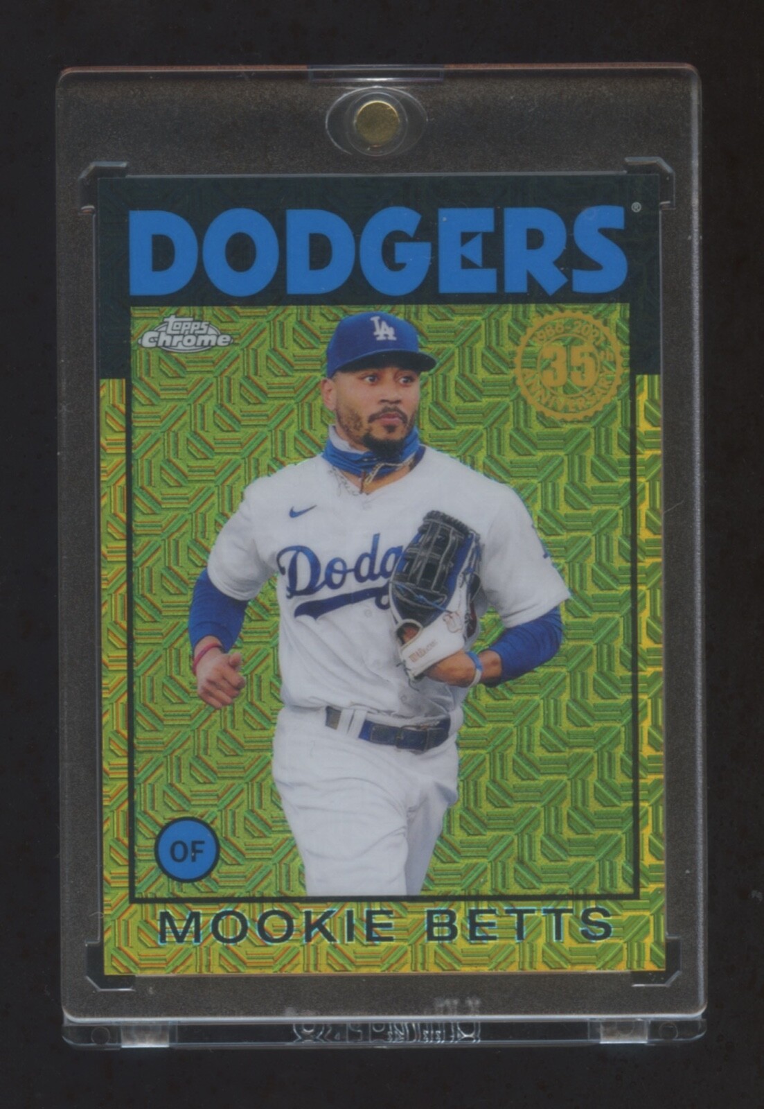 Mookie Betts 2021 TOPPS CHROME GOLD REFRACTOR 1987 #ED 15/50 GEM MINT CONDITION
