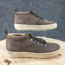 OTBT Shoes Womens 9.5M Green Lake Flatform Sneakers Taupe Leather Lace Up Round