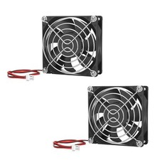 2pack 80mm X 25mm Dc 12 Volt Fans 2pin Brushless Replacement Cooling Fan