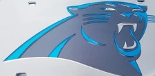 CAROLINA PANTHERS Head  Teal Outline  Laser Acrylic Mirror Sport Room Man Up Tim