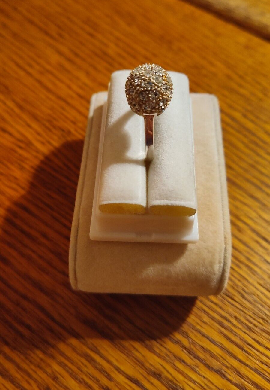 .925 Marked Silver Multi-Crystal Tiny Ball Cockta… - image 14