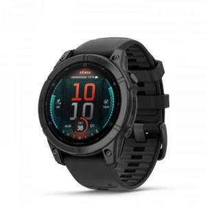 Garmin fenix E 47mm Slate Gray Steel GPS Fitness Watch Black Band 010-03025-03