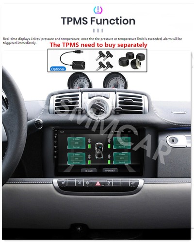 Car Stereo Radio GPS MP5 Player BT Fit For Mercedes Benz Smart Fortwo 2011-2014 - Foto 9 di 24