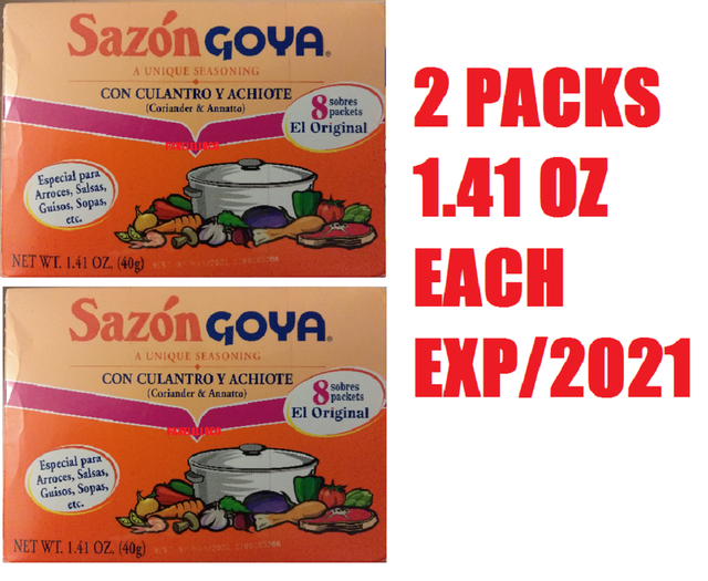 Sazon Goya Seasoning Econo Pak 8 TO 20 Packets 1/2/3 BOXES ALL SIZES