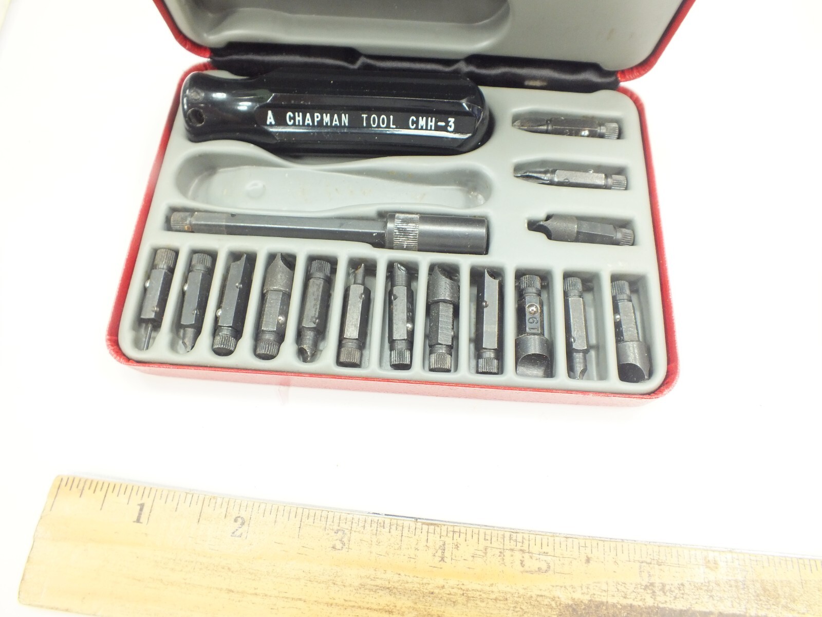VINTAGE CHAPMAN MFG CO. TOOLS GUN SCREWDRIVER KIT BIT SET No. 9600