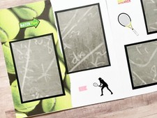 Tennis Scrapbook pages, Premade Tennis Pages, Tennis Scrapbook Layouts