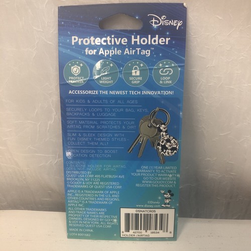 Disney Mickey AirTag Key Chain Slim Grip SpinPop And Minnie Phone Stand Set NEW - Picture 3 of 9