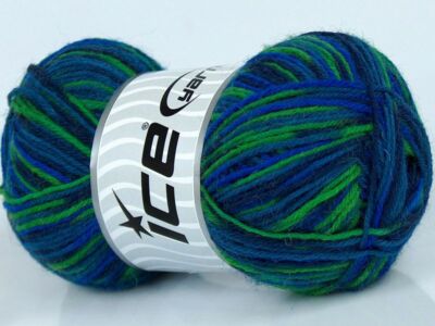 Ice Yarns SockenWolle Yarn - Green Blue- superwash superfine 50g/210m sock 73973