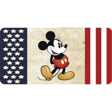 mickey mouse disney stars and stripes metal license plate made in usa
