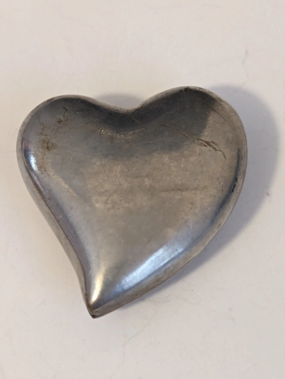 CHROME HEARTS Antico ciondolo cuore soffiato in argento. Gioielli da appendere dritti o laterali 4"